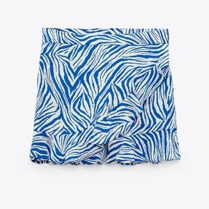 Zara animal print split skirt size S